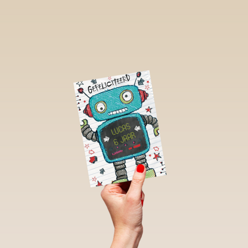hoera gefeliciteerd robot