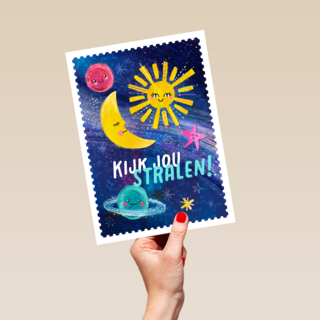 Kinderpostzegels - Kijk jou eens stralen