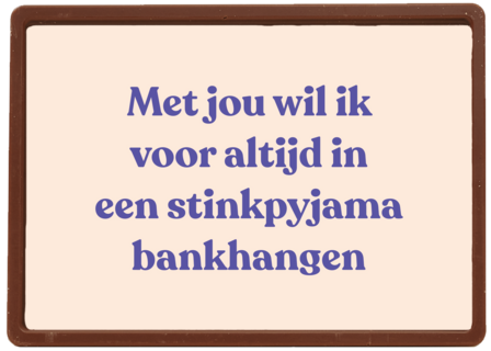 liefde kaart met jou wil ik in een pyjama bankhangen