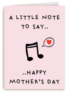 moederdag kaart hip a little note to say happy moeders day