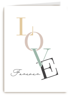 een trouwkaart met de quote love forever