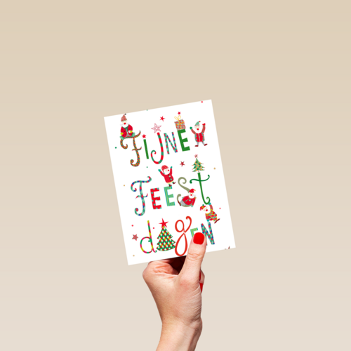 Kerstkaart turnowsk fijne feestdagen