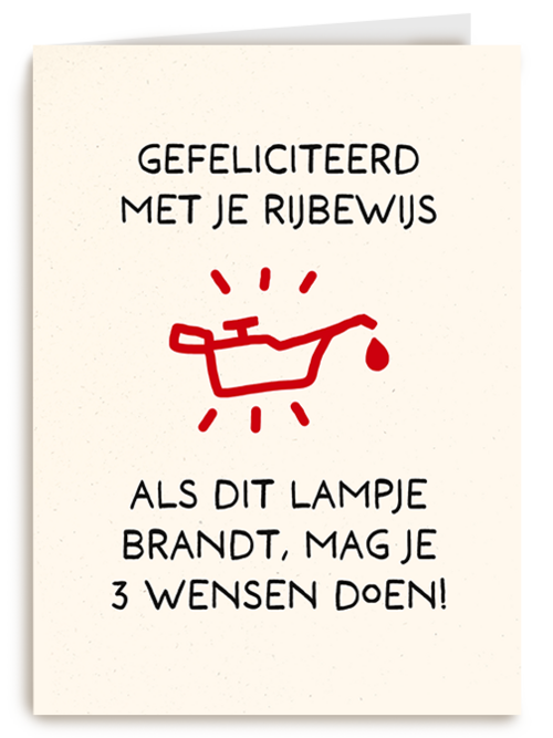 Kaart Hallmark | Rijbewijs | Rijbewijs Kaart Grappig Als Dit Lampje Brandt..