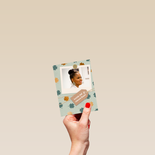 nieuwe baan foto kaart succes