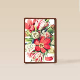 zestig jaar met bloemen