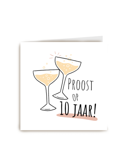 Kaart Hallmark | Huwelijksjubileum | Proost Op 10 Jaar Huwelijksjubileum