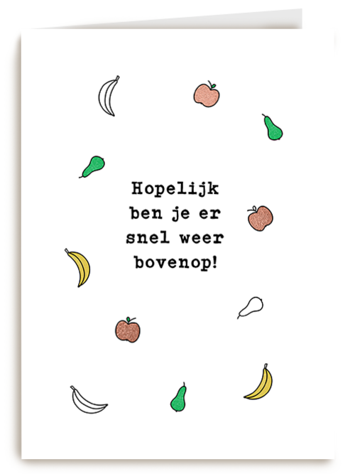 Kaart Hallmark | Beterschapskaarten | Beterschap Fruit Snel Weer Bovenop