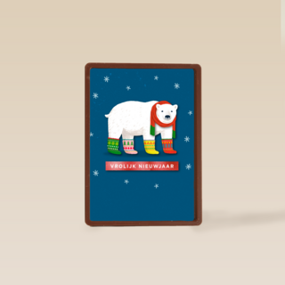 Vrolijk nieuwjaar ijsbeer