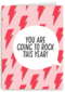 nieuwjaarskaart goede voornemens you are going to rock this year