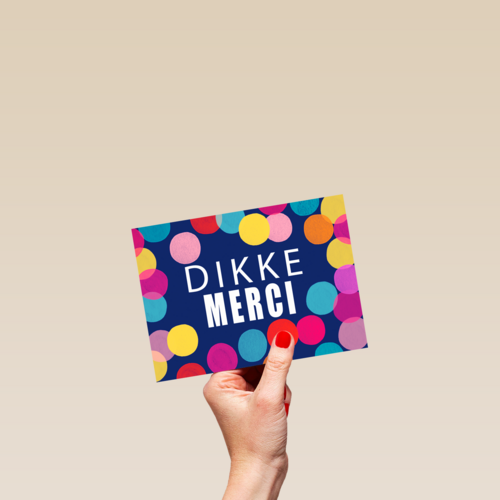 dikke merci met gekleurde confetti
