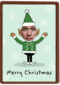 merry christmas met deze foto elf kaart