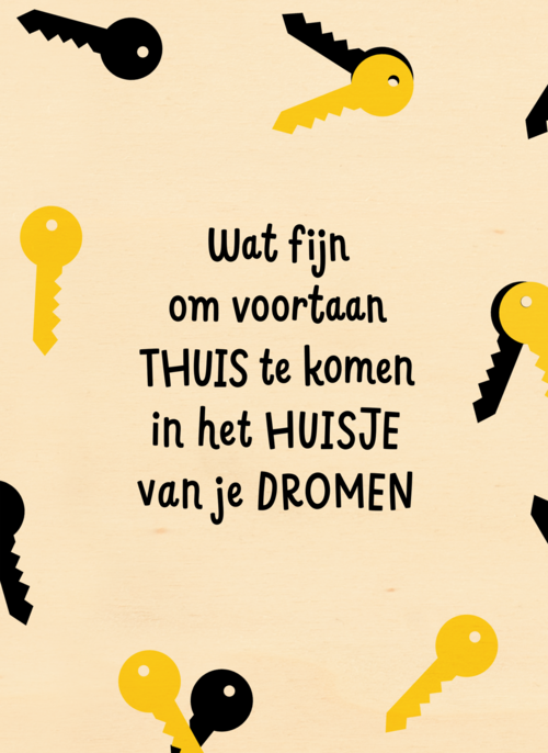 Houten Kaart Felicitatie Nieuwe Woning | Houten Kaart Hallmark | Felicitatie Nieuwe Woning | Verhuisd Kaart Huisje Van Je Dromen