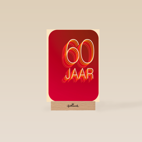 Verjaardagskaart 60 jaar rood