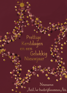 zakelijke kerstkaart met ster en eigen tekst