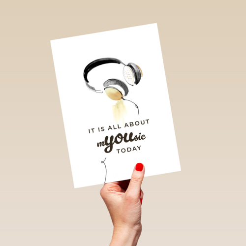 its all about you today with headphones