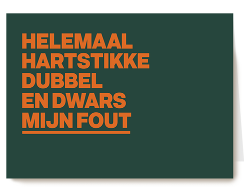 Kaart | Sorry | Dubbel En Dwars Mijn Fout Andc