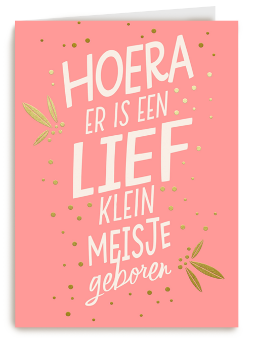 hoera er is een lief klein meisje geboren