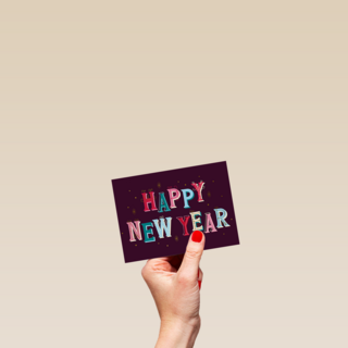 Happy New Year Gekleurde Letters