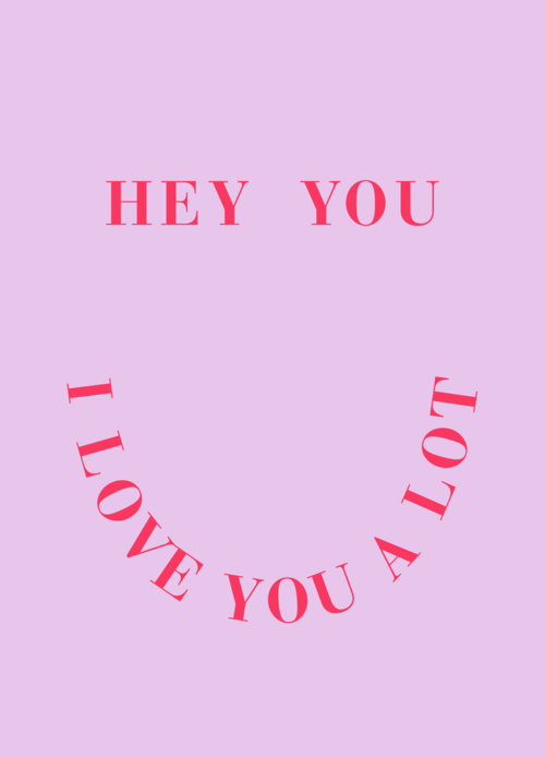 Ansichtkaart Valentijn I love you a lot
