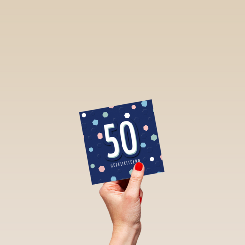 verjaardag kaart stijlvol leeftijd 50