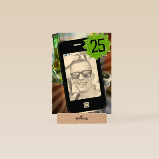 fotokaart telefoon 25 jaar geworden