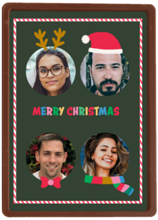 Merry Christmas fotokaart 4 fotos 