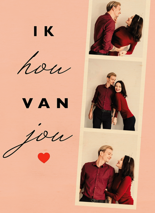 valentijnskaart foto ik hou van jou