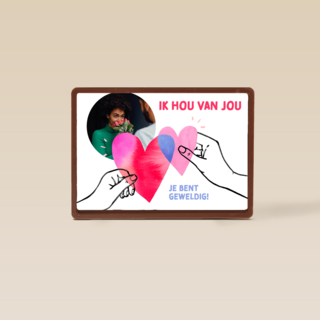 Ik hou van jou fotokaart hartjes