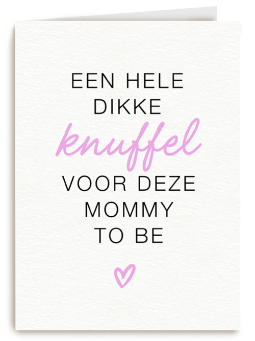moederdag kaart een hele dikke knuffel voor deze mommy to be