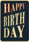 Verjaardagskaart happy birthday blauw