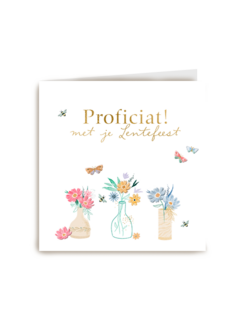 Proficiat met je lentefeest bloemen