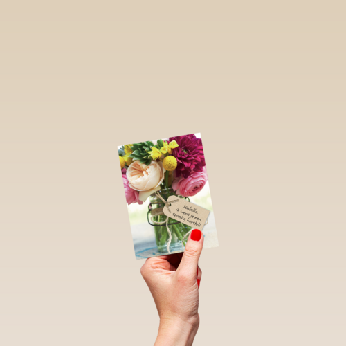 een bos bloemen voor een spoedig herstel
