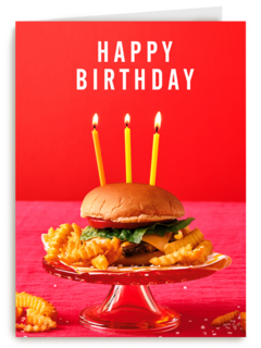 Happy Birthday hamburger