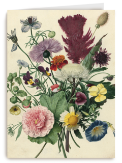 studio art kaart van schilderij met bloemen blanco