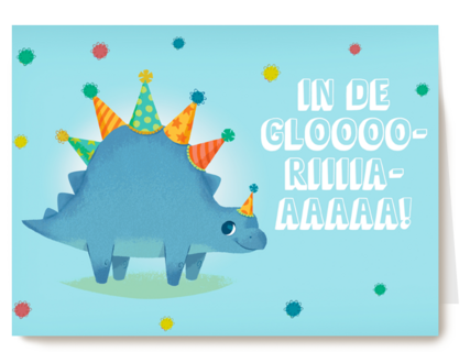 stegosaurus met feesthoudjes