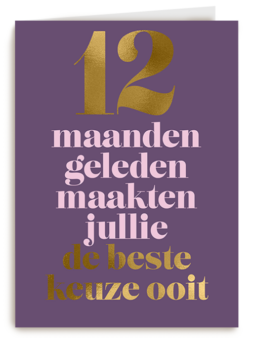 Kaart Hallmark | Huwelijksjubileum | Love Story 12 Maanden Geleden