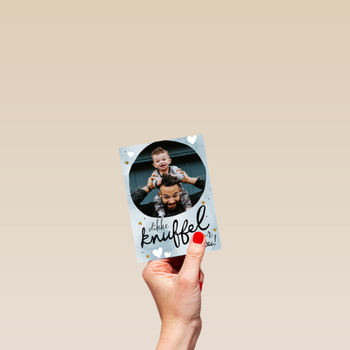 vaderdag fotokaart dikke knuffel voor jou