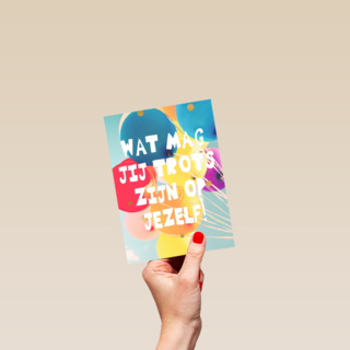 Felicitatie kaart man vrouw wat mag jij trots zijn op jezelf