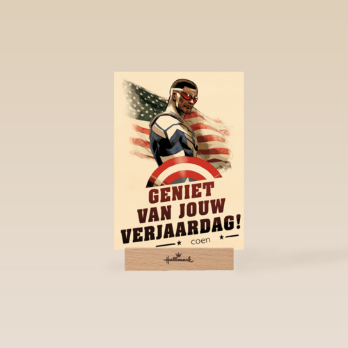 Captain America geniet van jouw verjaardag