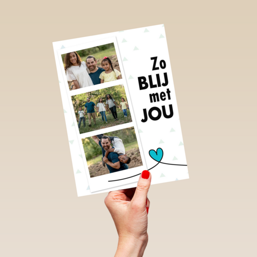 fotokaart zo blij met jou