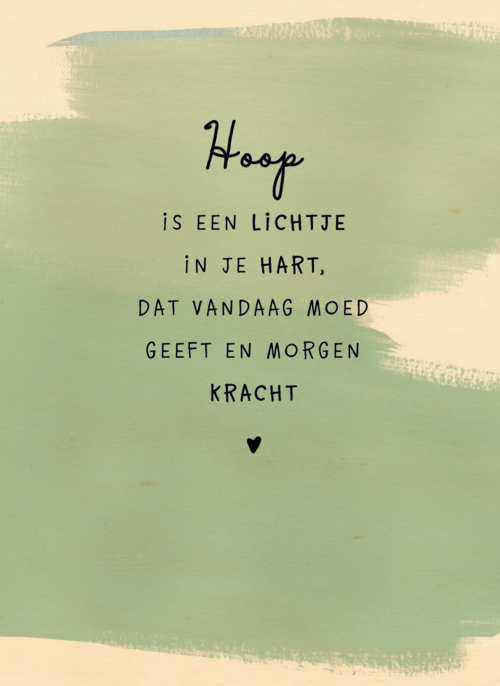 Houten Kaart Herinnering | Houten Kaart Hallmark | Herinnering | Sterkte Hoop Is Een Lichtje In Je Hart