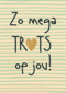 geslaagd kaart zo mega trots op jou