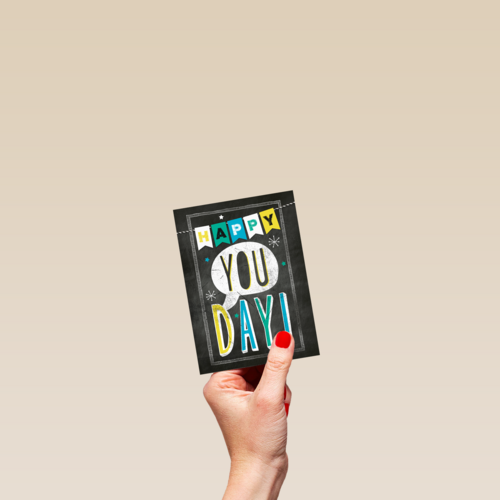Ansichtkaart verjaardag happy you day