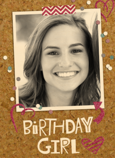 prikbord foto birthday girl