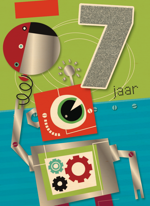 verjaardag leeftijden robot 7 jaar