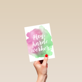 harde werker op aquarel