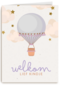 Adoptie felicitatiekaart luchtballon