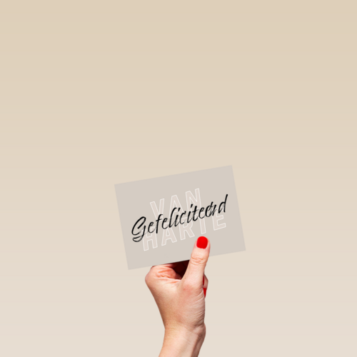 van harte gefeliciteerd met deze stijlvolle kaart