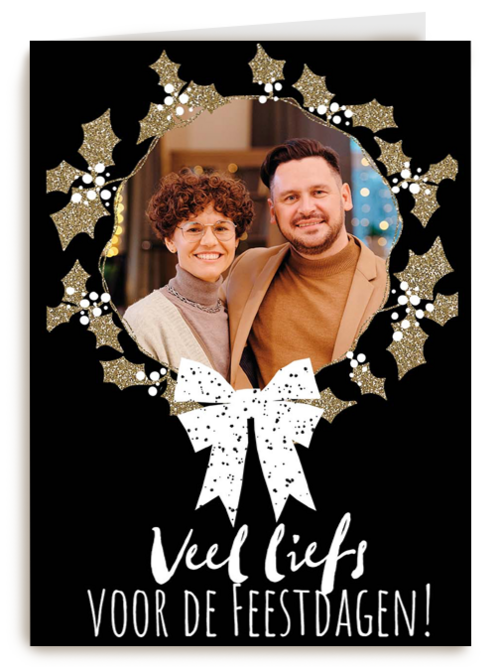 veel liefs voor de feestdagen met deze fotokaart