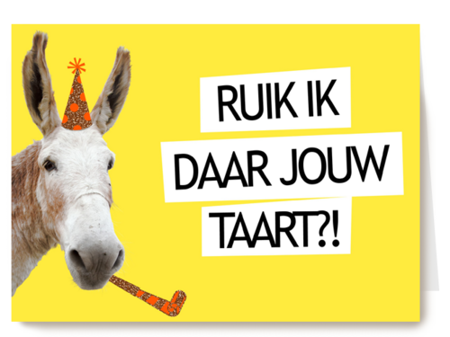 Verjaardagskaart Hallmark | Ruik Ik Daar Jouw Taart Paard Met Feesthoed